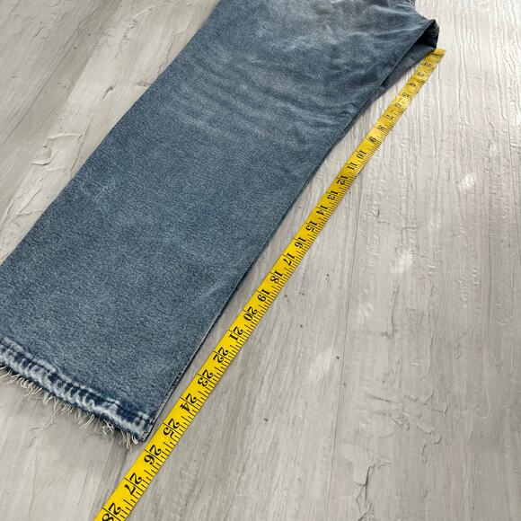 H&M &Denim Straight High Waist Ankle Length Light Wash Cotton Denim Jeans 12 - Picture 10 of 10